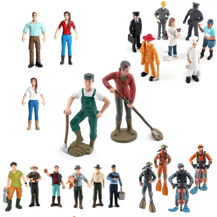 Model Kit Judge - Figur Profesional Wanita Berkerah Biru: Petani,