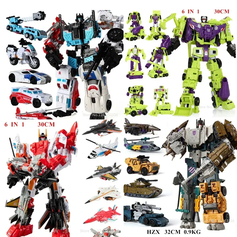 Model Kit Optimus - Mainan Robot transformasi HZX Defensor Bruticus
