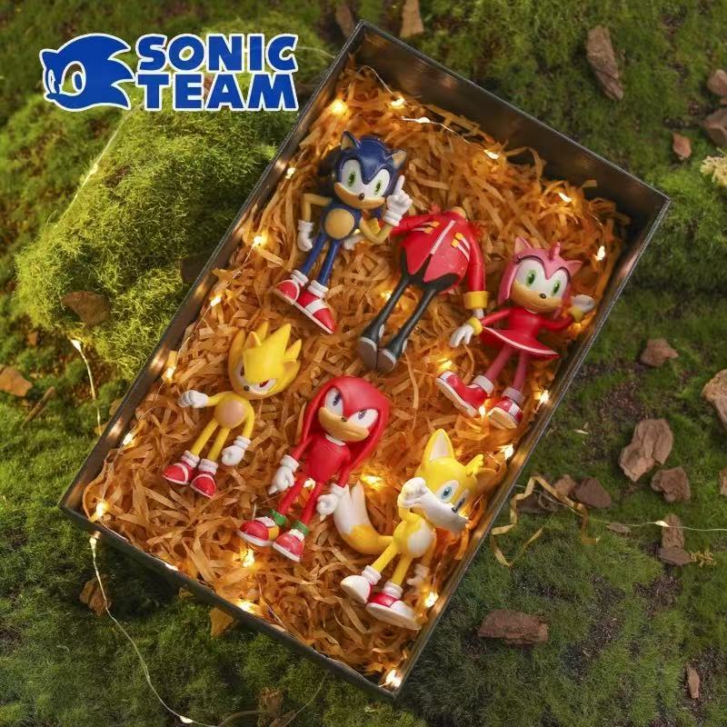 Model Kit Sonic - Set Figur Sonic Tails Werehog Action