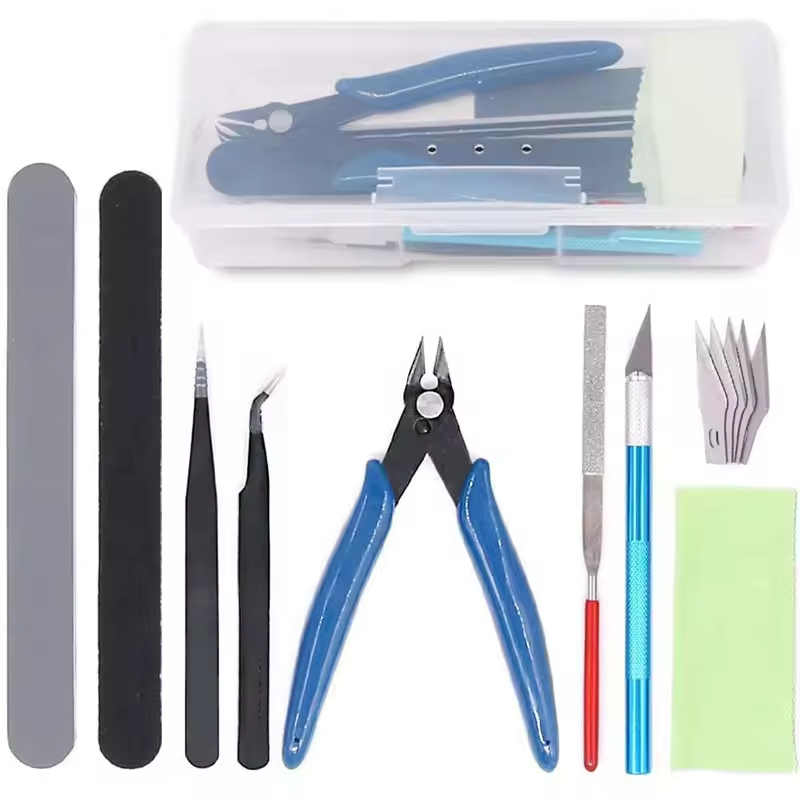 Model Kit Tweezers - 9PCS/1set Peralatan Pembuatan Model, Set Perakitan