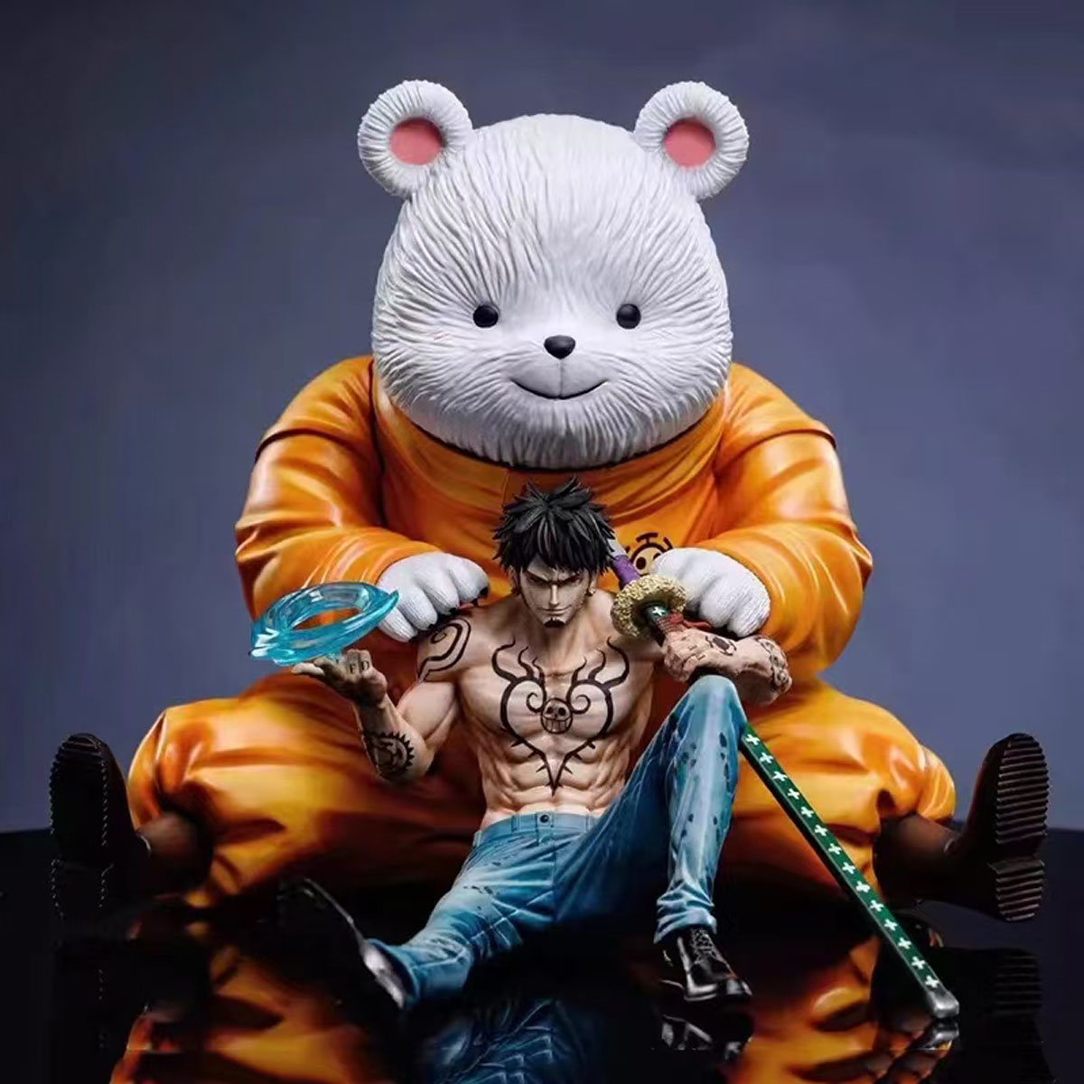 Model Kit Judge - One Piece patung Anime postur duduk