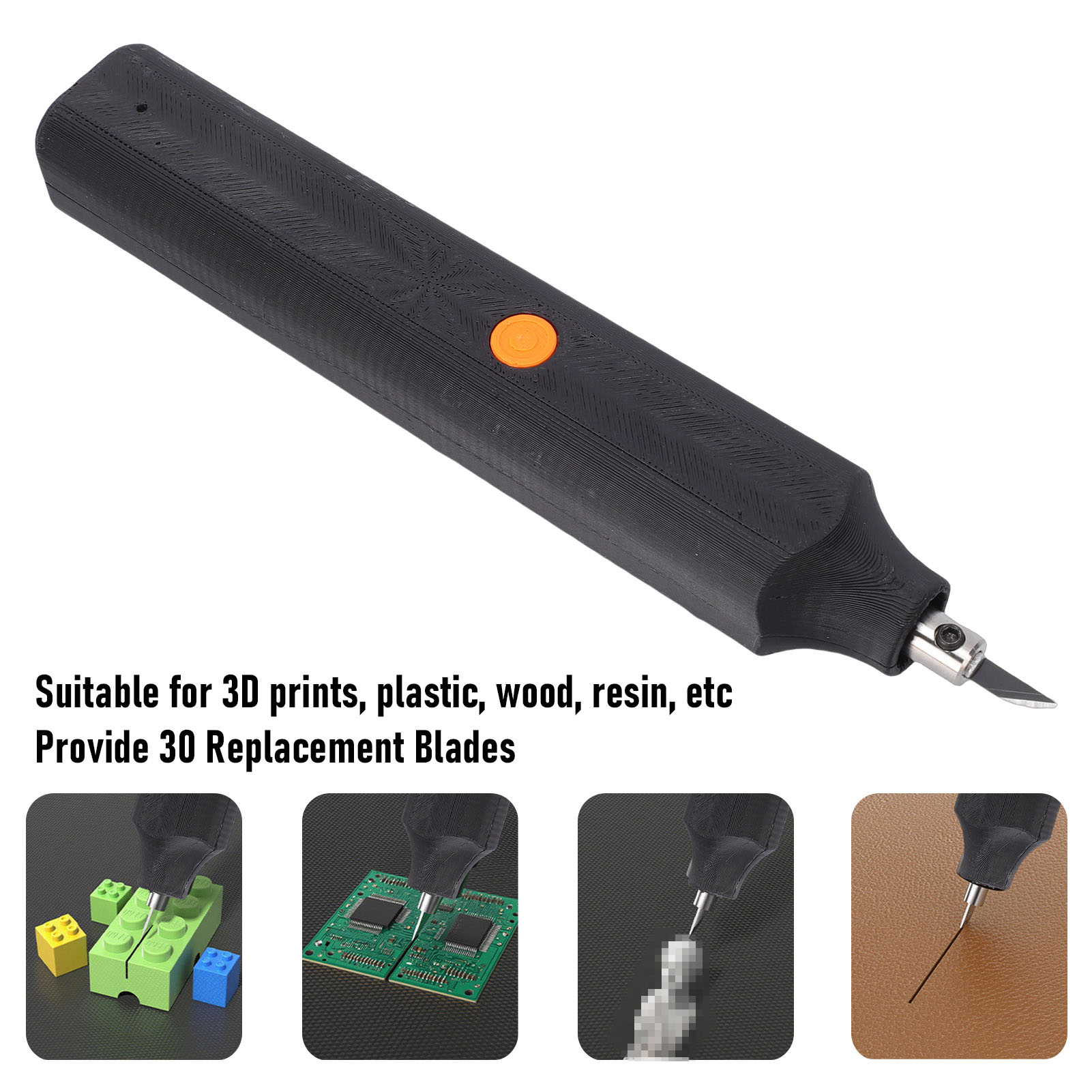 Model Kit Resin - Pemotong Ultrasonik 40kHz dengan 30 Pisau