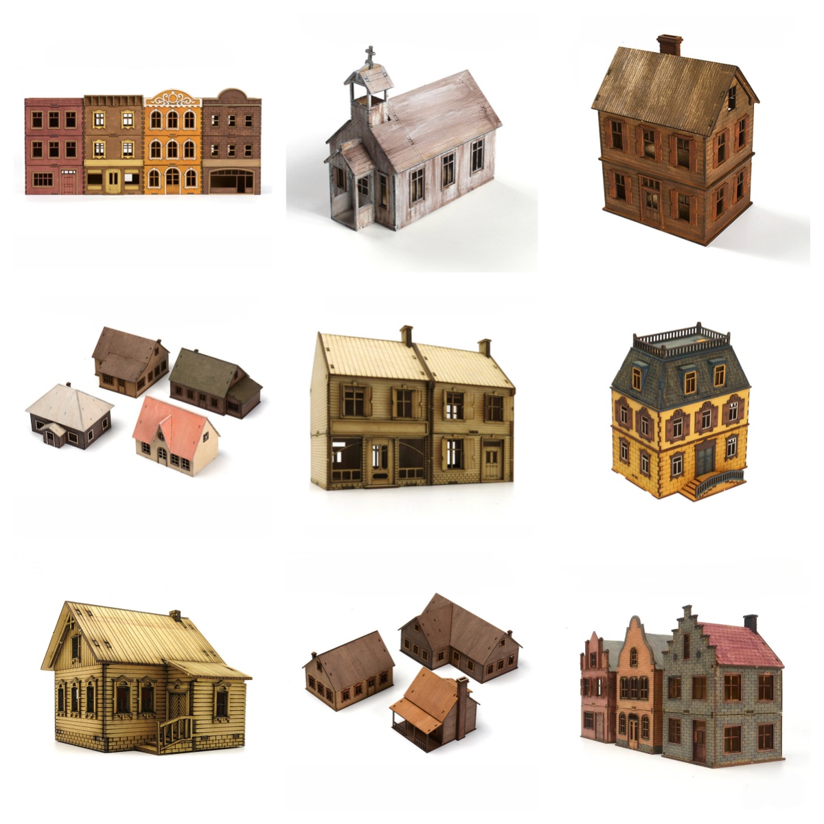 Model Kit House - Rumah Kayu Rakitan 1/72 Arsitektur Eropa