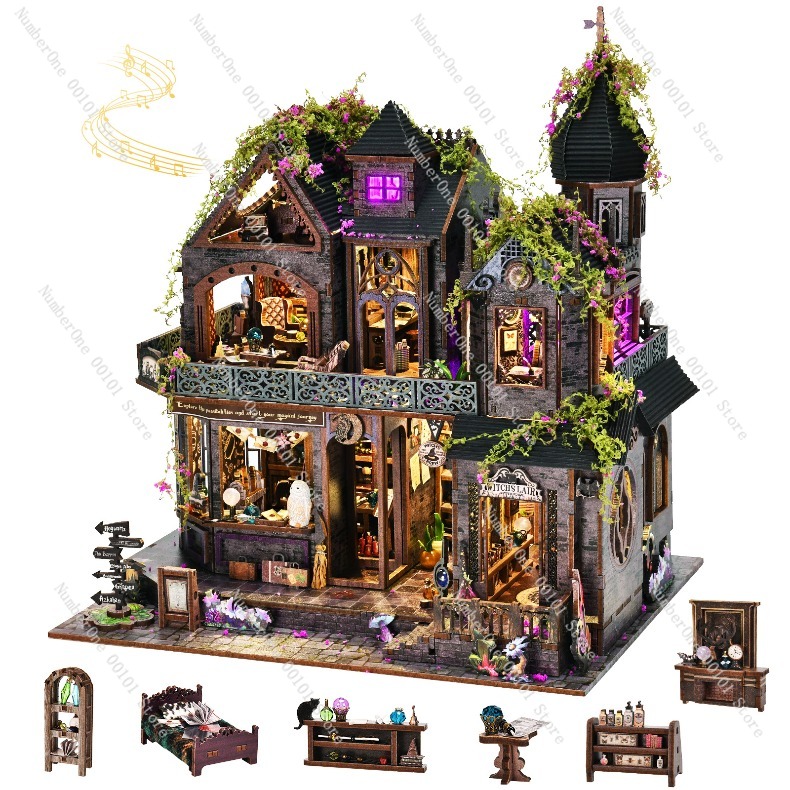 Model Kit House - Kit Model Bangunan Rumah Miniatur Kayu