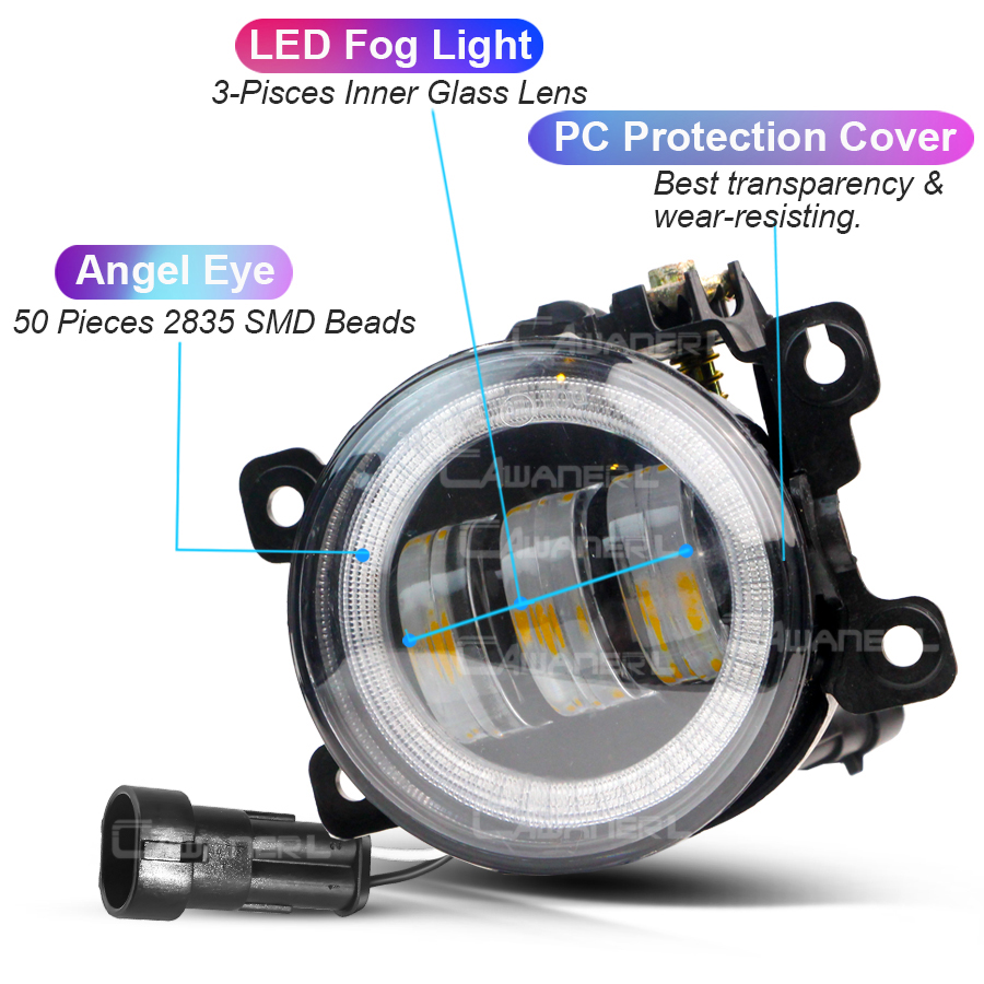 2 buah lampu kabut LED mata ma - Model Kit Land Rover ulasan dan harga