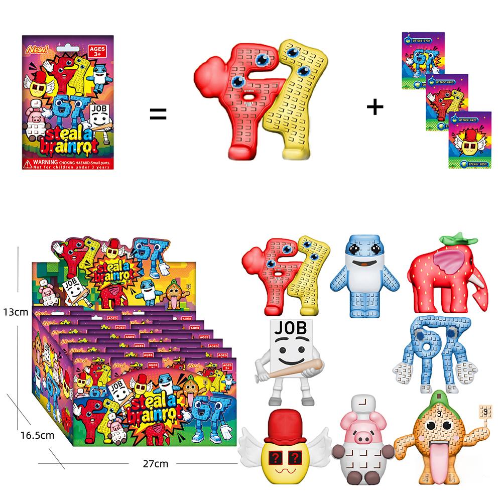 8Pcs/Set Steal A Brainrot Blin - Model Kit House ulasan dan harga