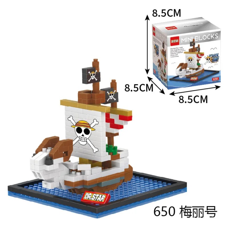 DR.STAR DIY 649-660 Mainan Blo - Model Kit One Piece Ship ulasan dan harga