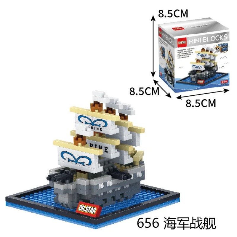 DR.STAR DIY 649-660 Mainan Blo - Model Kit One Piece Ship ulasan dan harga