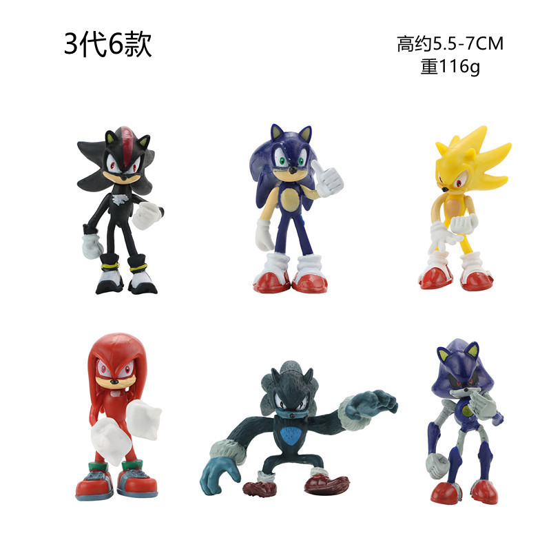 6pcs/Set Figur Aksi Sonic Tail - Model Kit Sonic ulasan dan harga