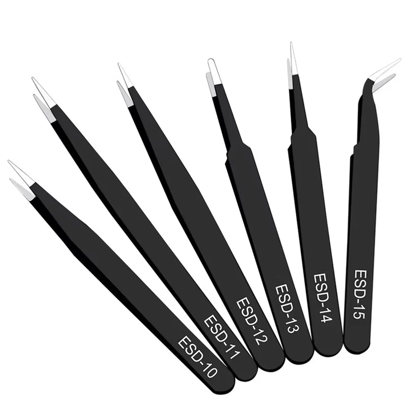 6 buah set pinset baja tahan k - Model Kit Tweezers ulasan dan harga