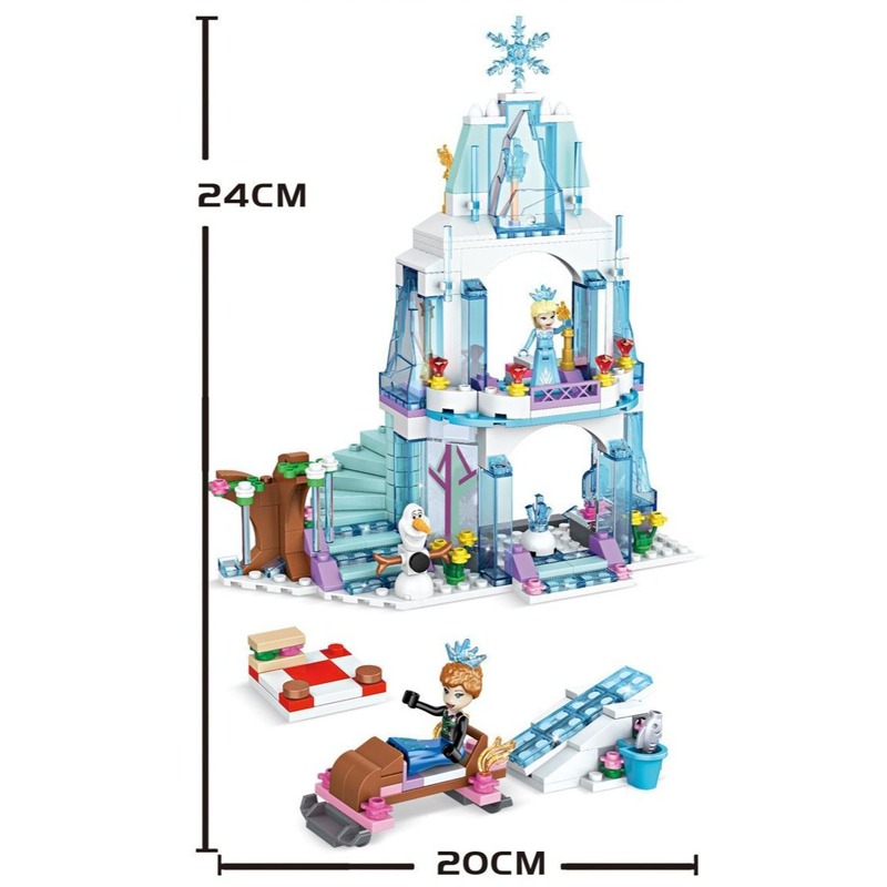 Set Blok Bangunan Kastil Es El - Model Kit House ulasan dan harga