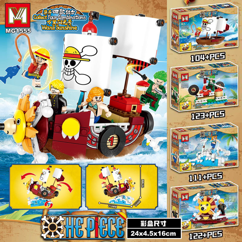 4in1 One Piece THOUSAND SUNNY  - Model Kit One Piece Ship ulasan dan harga